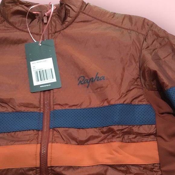 Rapha Mens Brevet Insulated HI VIZ Winter Jacket (Red Brick) - Picture 2 of 9